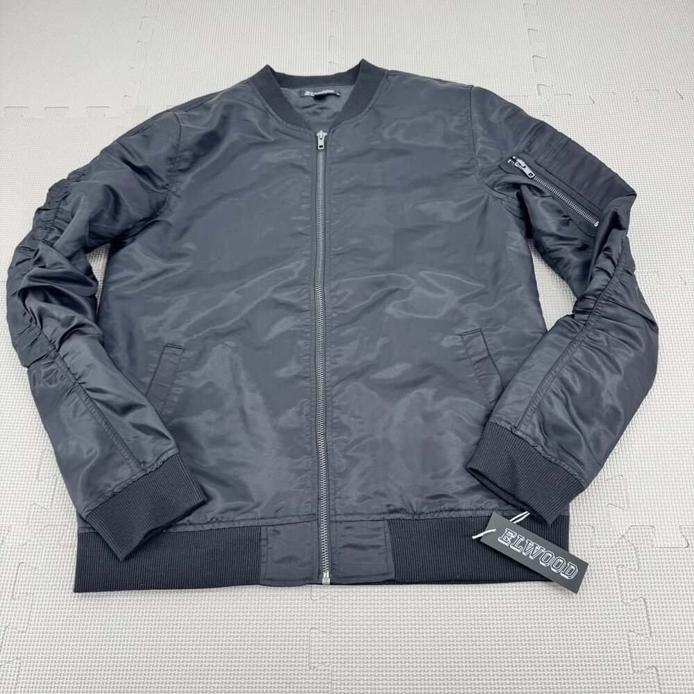 Elwood Woman’s Black Nylon MA-1 Bomber Jacket XL